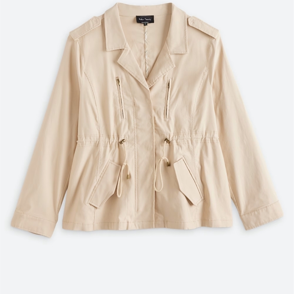 Elegant Tan Utility Jacket for Women